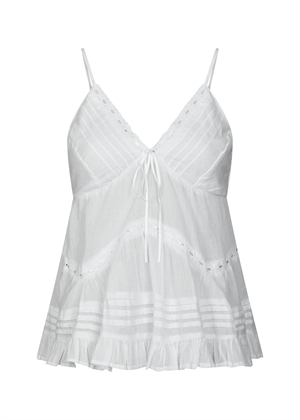 Elvena s voile top Hvid Neo Noir 